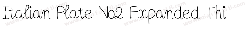 Italian Plate No2 Expanded Thin字体转换